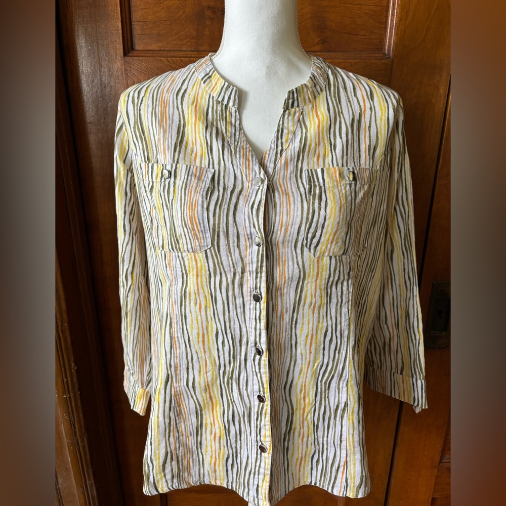 Coral Bay women’s striped button down shirt